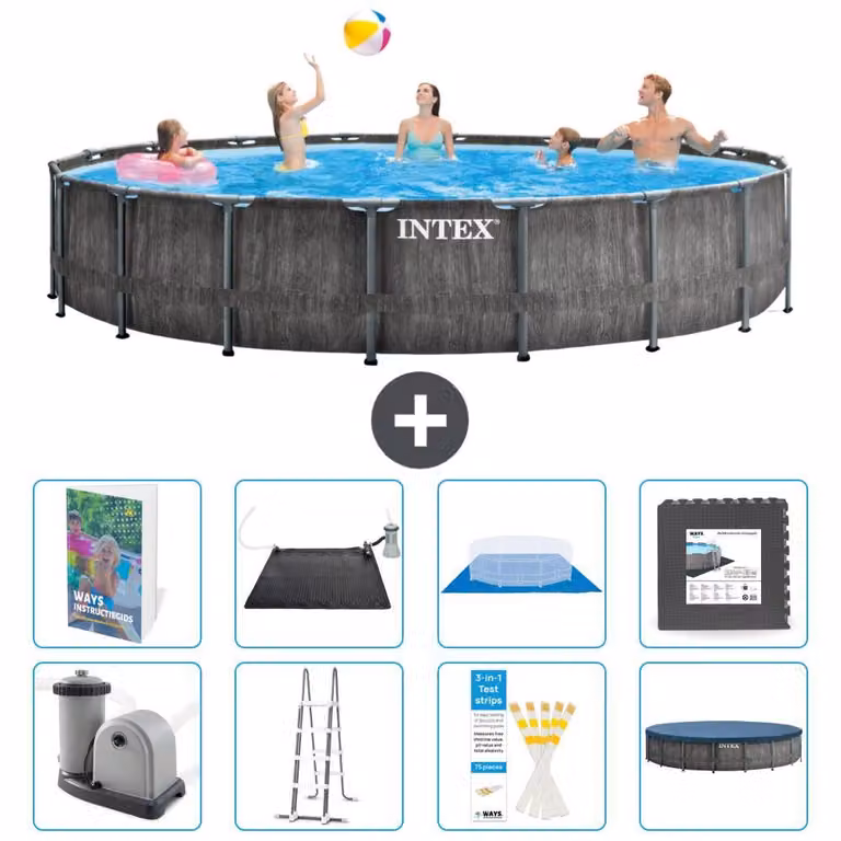 Struttura per piscina a forma di prisma - 549x122 cm - composta da 7 elementi - modello S543