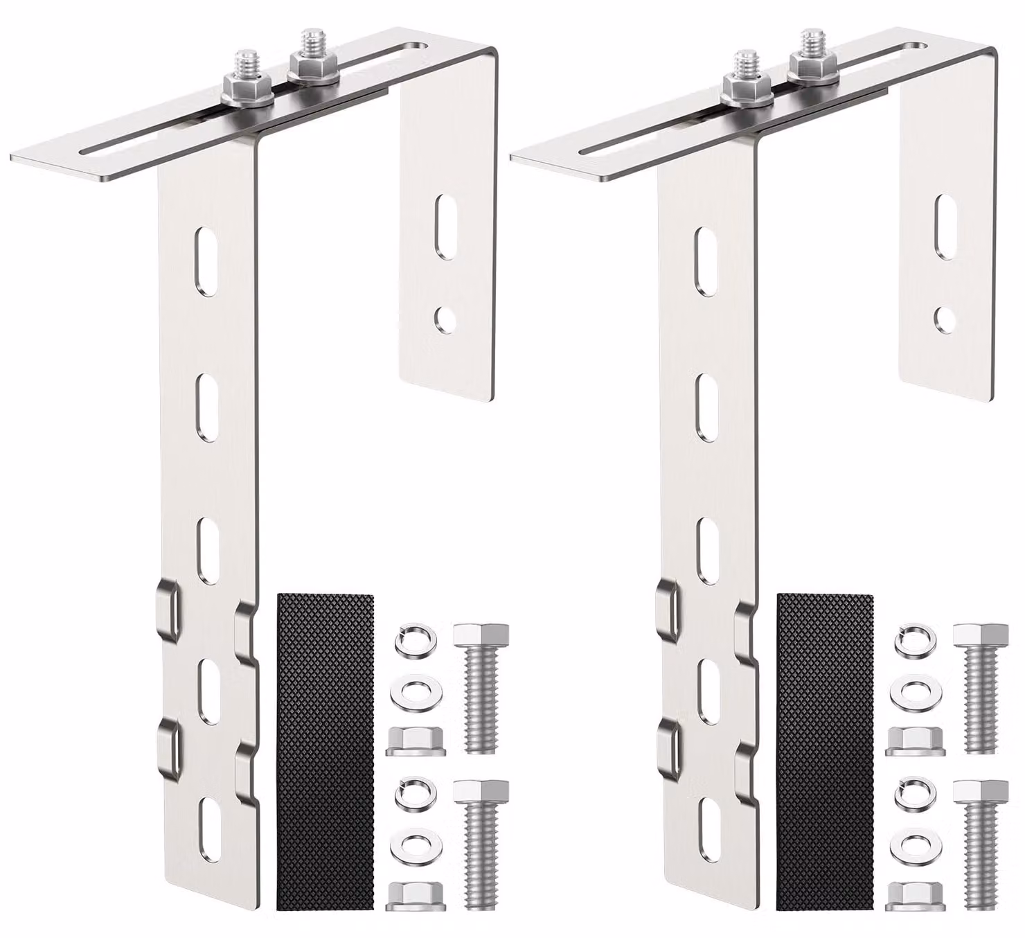 Set di 2 supporti per balcone in acciaio inossidabile, regolabili da 65 a 190 mm