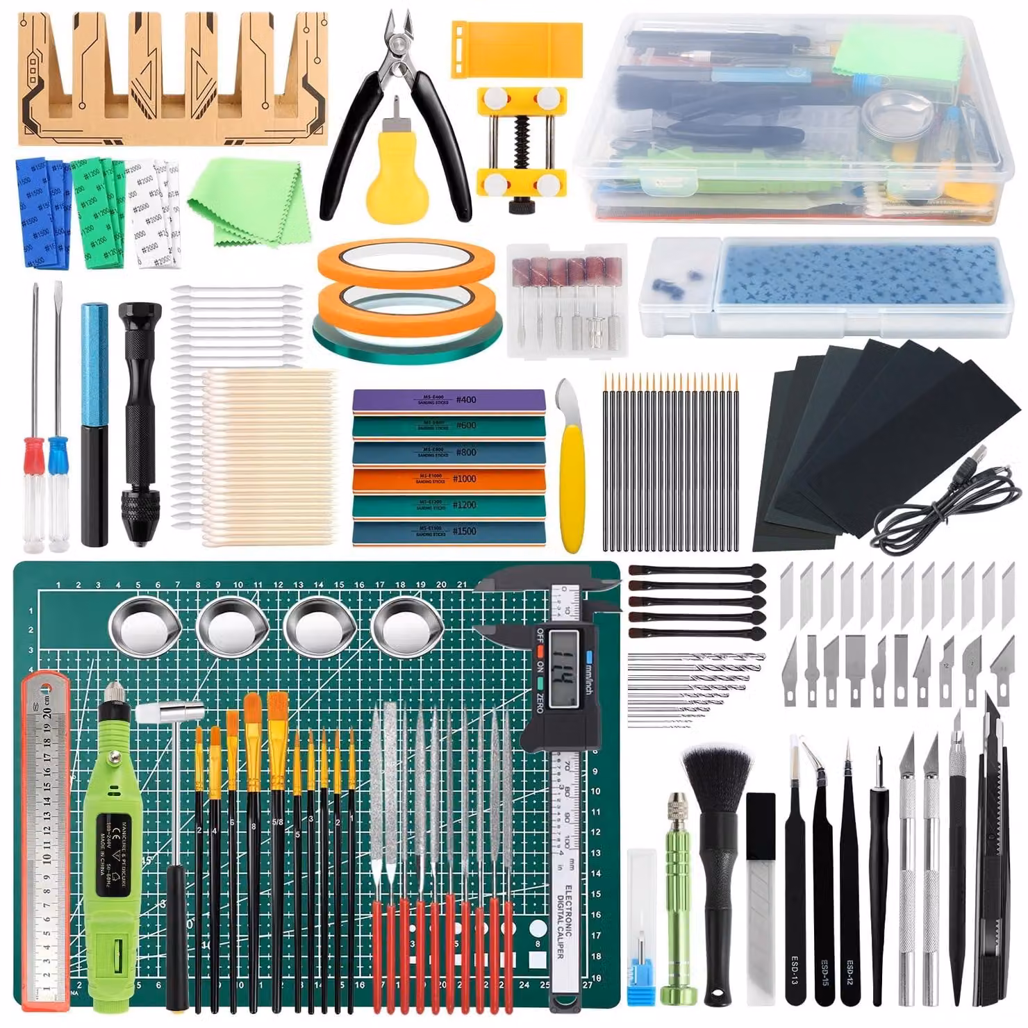 Kit di strumenti per modellismo da 250 pezzi, ideale per progetti creativi