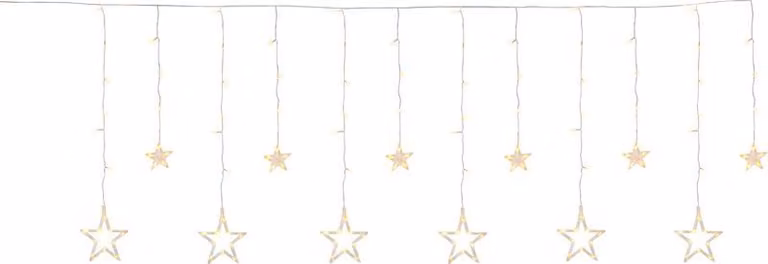 Tenda luminosa MagicHome Natale Curtain, 138x LED bianco caldo, con stelle, 230V, 8 funzioni, illuminazione, L-220x60/90 cm