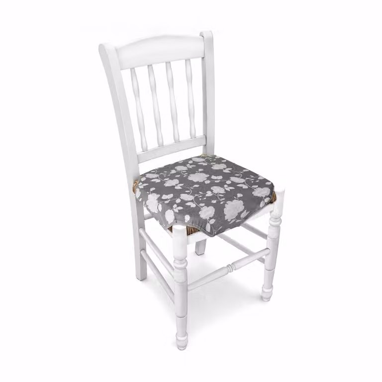 Set di 6 coprisedia VESTIAMO CASA con lacci, colore grigio o beige, L/P: 38 x 38 cm