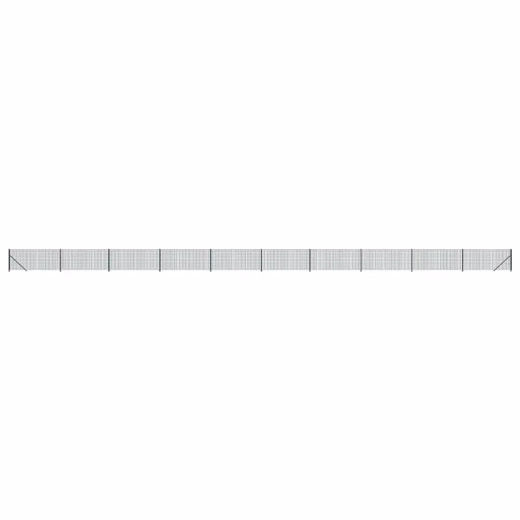 Recinzione Metallica Videx in Acciaio Zincato Rivestito in PVC Verde L: 25 m, H: 1,1 m – 2