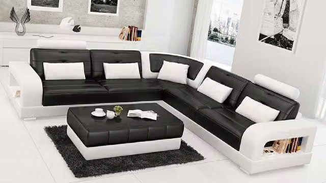 Ledersofa Sofa Eckcouch Ecksofa Sofagarnitur Designer Couch Wohnlandschaft