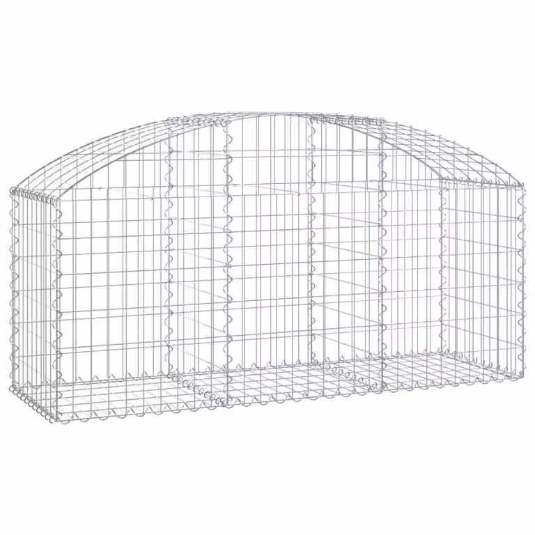Cesto Gabbione ad Arco 150x50x60/80 cm Ferro Zincato