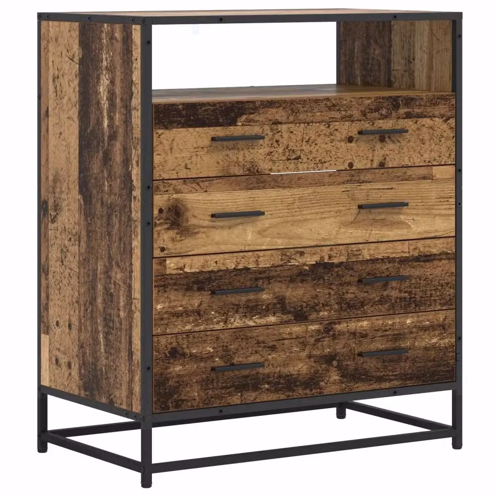Mobile con 4 cassetti vidaXL in legno color marrone L: 70 cm, P: 41 cm, H: 83,5 cm – 2