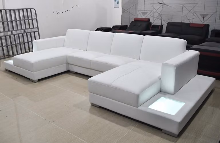 Ledersofa Sofa Modernes Polster Leder Design Ecksofa Couch Wohnlandschaft