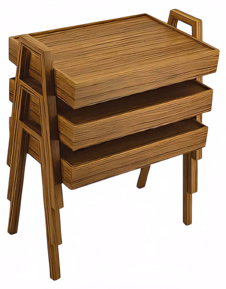 Elegantes braunes Couchtisch-Set aus Holz für modernes Wohnzimmer