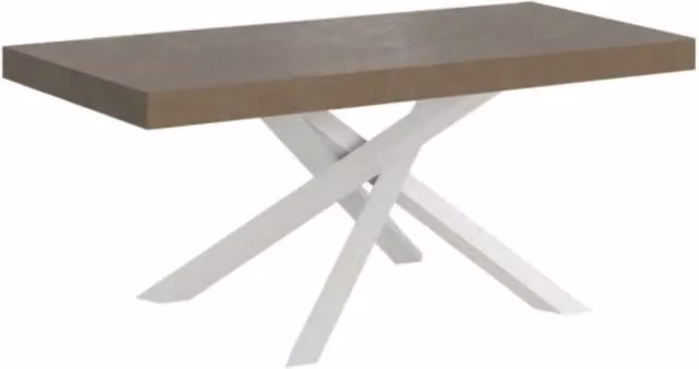 Tavolo allungabile rettangolare Itamoby Volantis Premium beige con gambe in metallo L/P/H: 120/224 x 90 x 77 cm