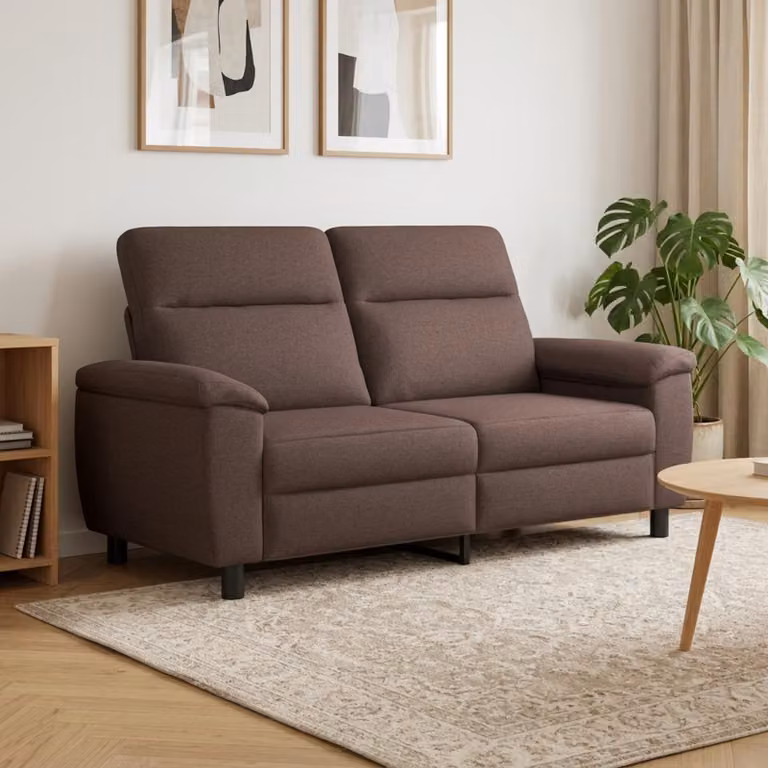 Divano moderno vidaXL in tessuto marrone e nero per soggiorno L: 178 cm, P: 90 cm, H: 95 cm