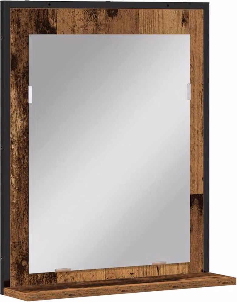 Specchio con lo scaffale Legno vecchio 50 x 12 x 60 cm