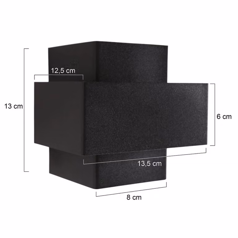 Steinhauer Applique da parete a LED Muro, dimmerabile, Nero, Soggiorno / Sala da pranzo, Metallo, Moderno, Applique a LED