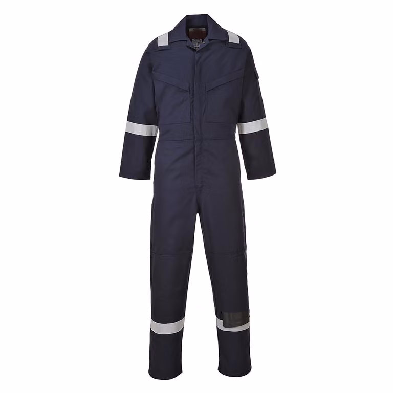 Portwest FR50 Tuta antistatica ignifuga 350g Navy Taglia XS