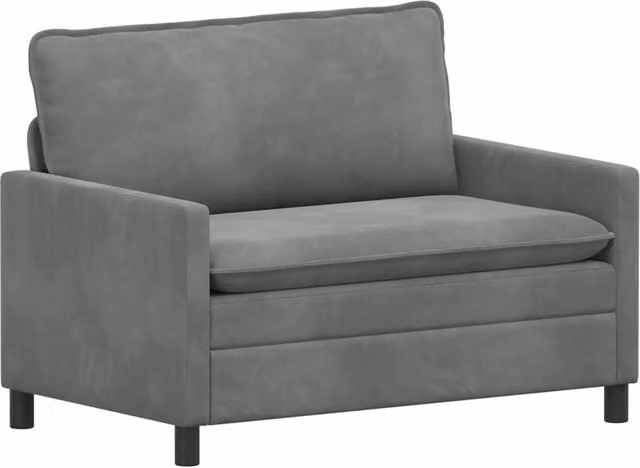 Divano | Divano da soggiorno | Sofa Grigio Scuro 126 x 81 x 87,5 cm Velluto