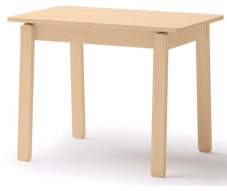 Selsey Plot – Tavolo da pranzo allungabile, finitura effetto legno di quercia chiaro, dimensioni 104–224 x 60 cm