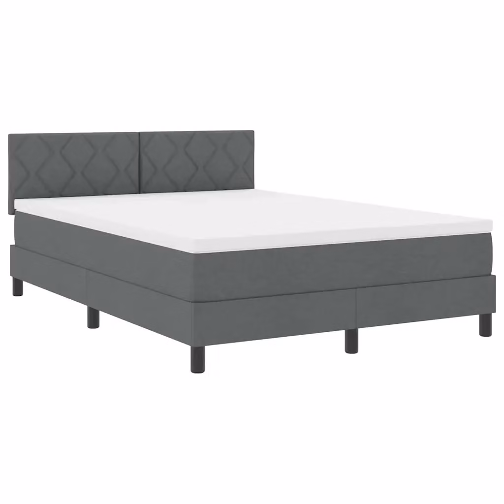 Letto a molle con materasso vidaXL con strisce LED sottostante, Grigio, L/P: 160 x 200 cm – 2