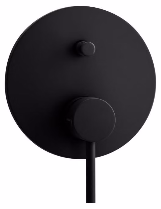 Herzbach DEEP BLACK: Set di rubinetti per vasca e doccia, finitura nera