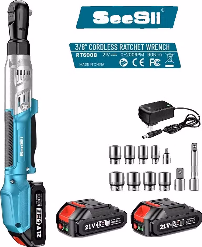 Chiave a cricchetto a batteria, coppia 90 Nm, doppio pacco batterie, con batteria 2X20Ah, con batteria 2X20Ah