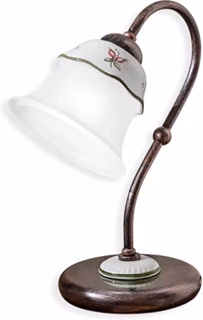 Lumetto Classico Ferrara Metallo E Ceramica Nero Sfumato Rame 1 Luce E14
