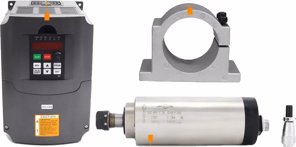 potenza 2,2 kW, velocità 24000 giri/min, con morsetto VFD