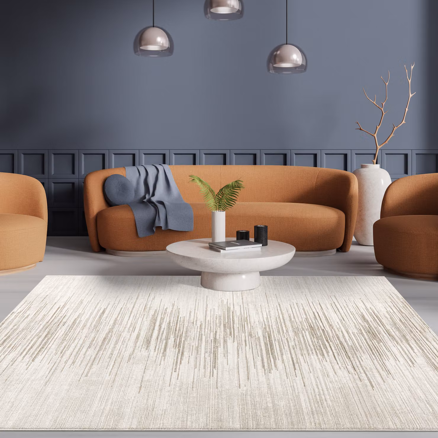 Tappeto moderno Myko geometrico beige e grigio L: 150 cm, P: 80 cm – 2