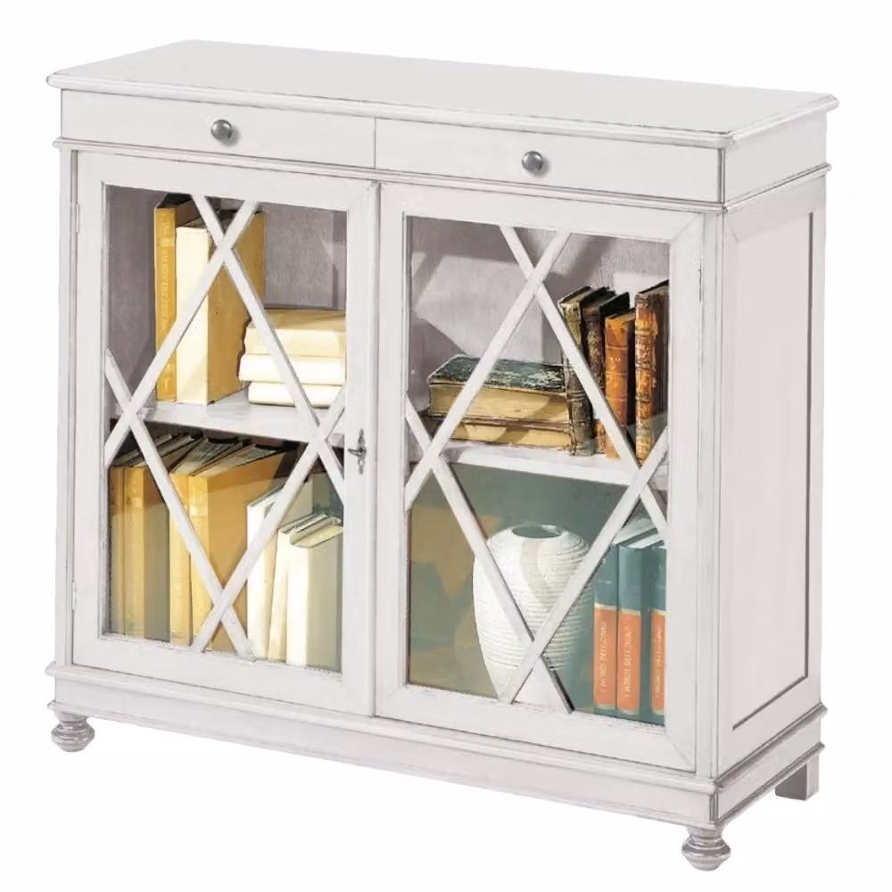 Madia libreria Inglesina Mobili 2G in legno bianco opaco L: 110 cm, P: 40 cm, H: 100 cm – 1