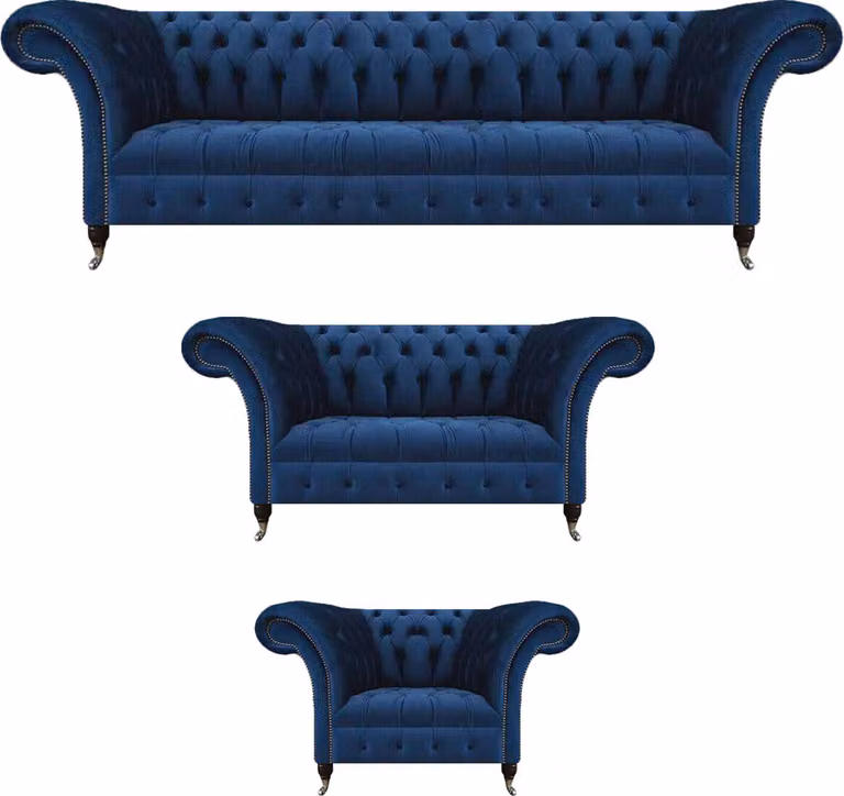 Chesterfield Designer Set 3tlg Wohnzimmer Designer Polstermöbel Einrichtung