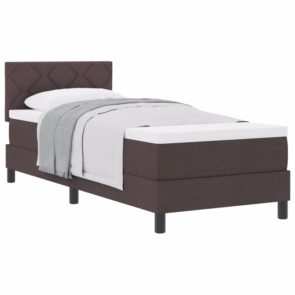 Letto ibrido con testiera vidaXL in tessuto marrone, L: 80 cm, P: 200 cm, H: 83 cm – 2