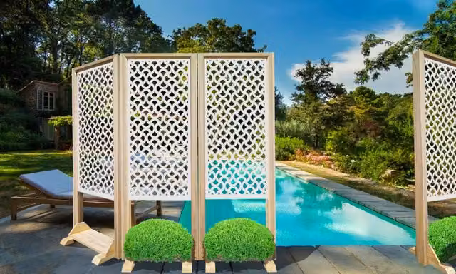 DROPS Separè Paravento modulabile in Legno e PVC Bianco L: 70 cm, P: 50 cm, H: 190 cm – 1