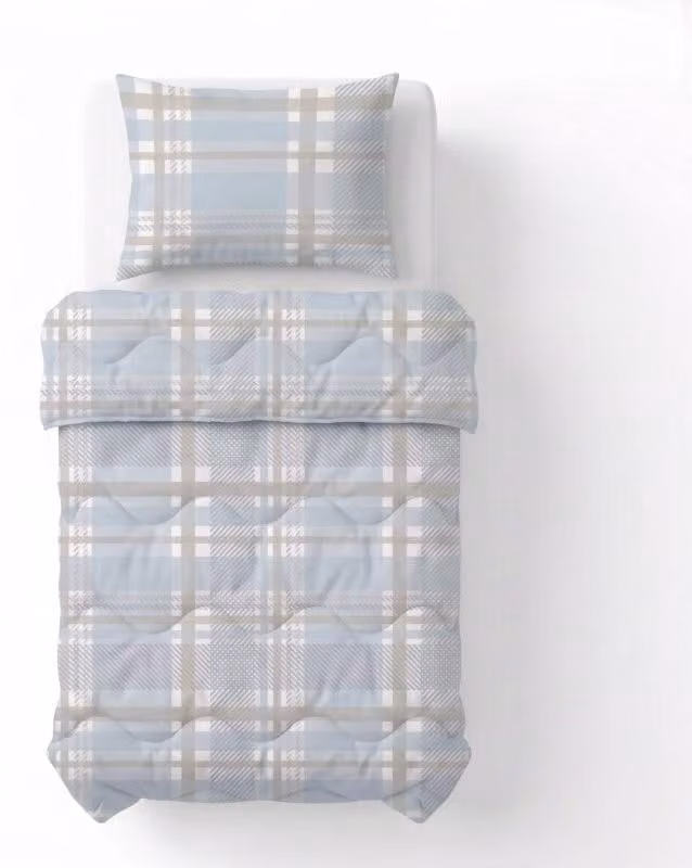 Sleeptime, coperta per letto "Lazy", colore blu, 140 x 220 cm