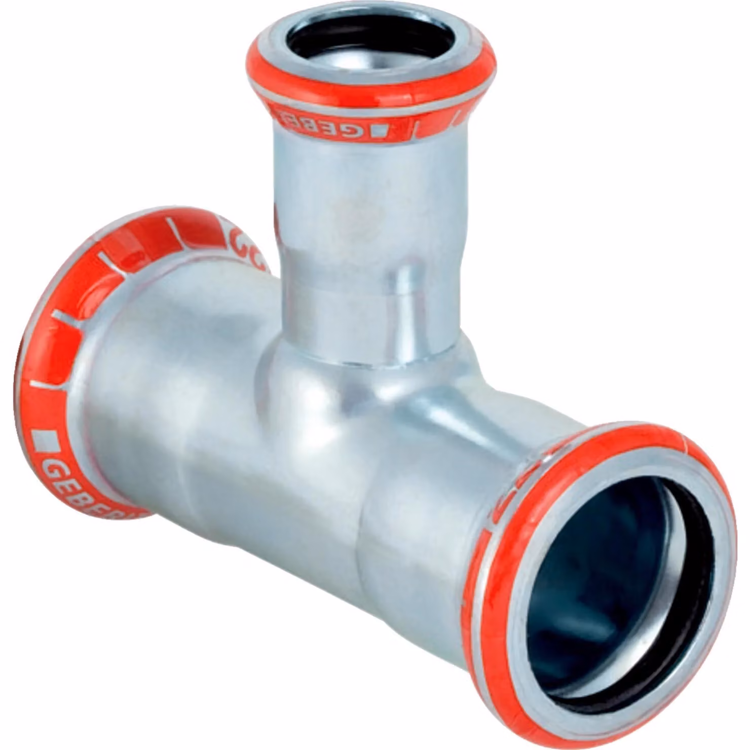 Geberit GE Mapress Acciaio al carbonio, raccordo a T con uscita ridotta, d54 x 15 x 54 mm, zincato, 1 pz.