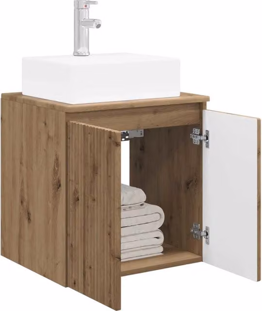Mobile Lavabo | Armadio Lavabo da Parete Rovere Artigianale 49,5 x 41 x 62,5 cm