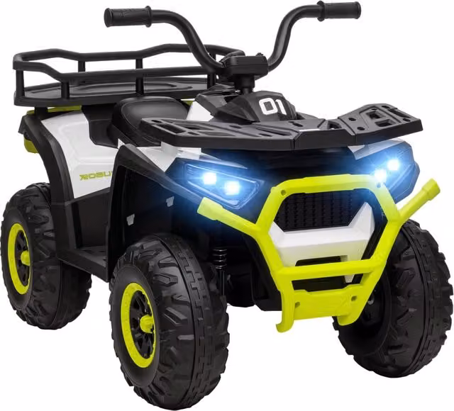 Auto Elettrica per Bambini Verde ¨C Minimal ¨C 12V con MP3 e Cestino