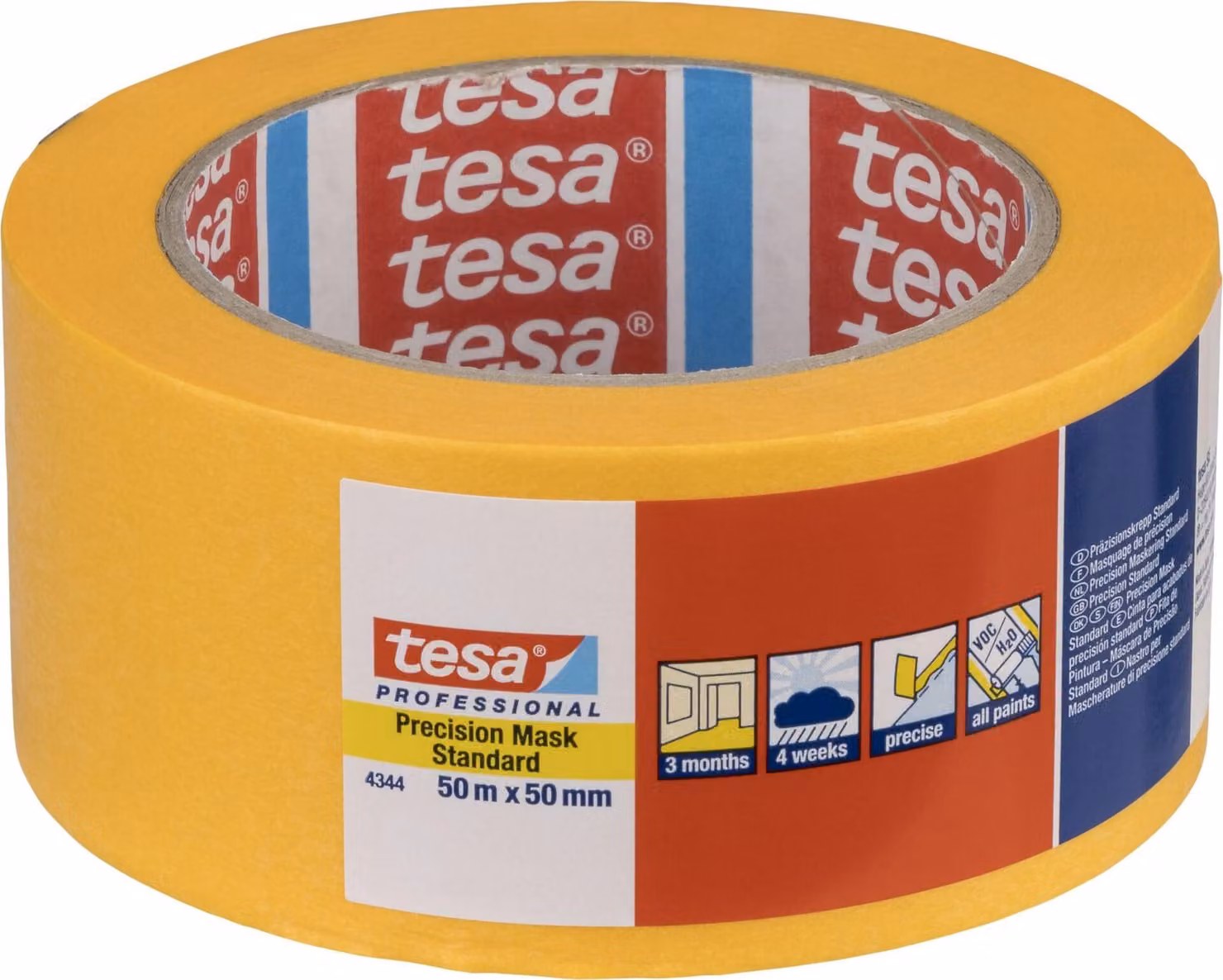 Nastro adesivo Tesa 50m x 50mm Stand.Prec.giallo 04344
