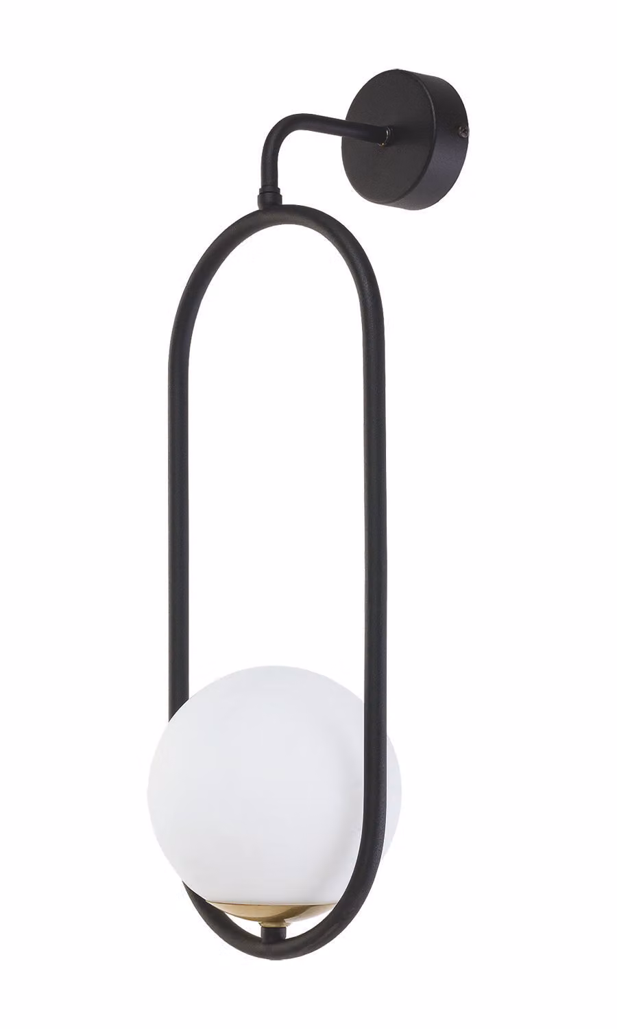 Applique da parete IGON bianco-nero-oro 1xE14x15W in metallo, dimensioni: 50x16x16 cm, IP20, Jupiter