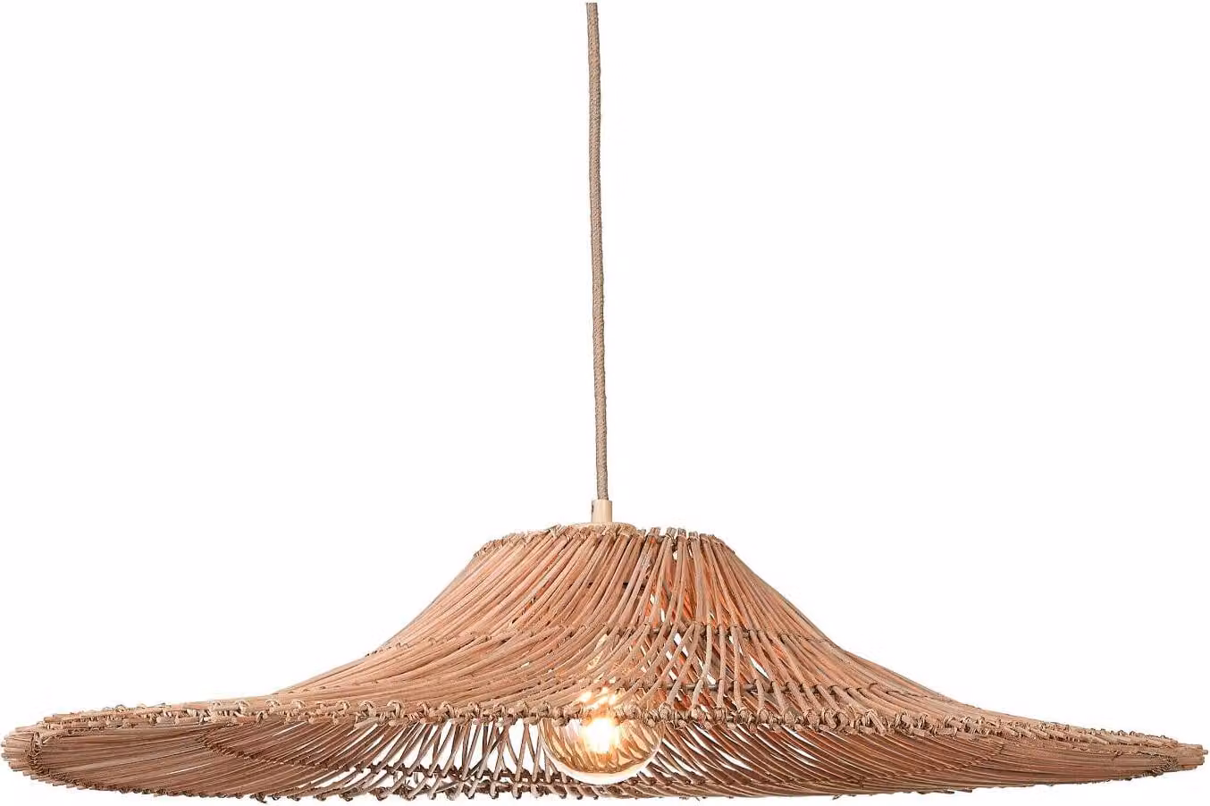 GOOD&MOJO - Lampada a sospensione Cancun - Naturale - Ø70cm Lampada a sospensione - Lampada da tavolo - Lampada da salotto - Lampada per camera da letto - Soggiorno