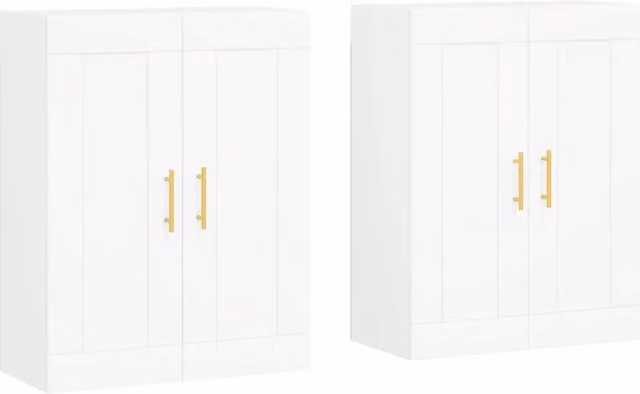 Armadietti a Parete 2 pz Bianchi in Legno Multistrato CFW5845997