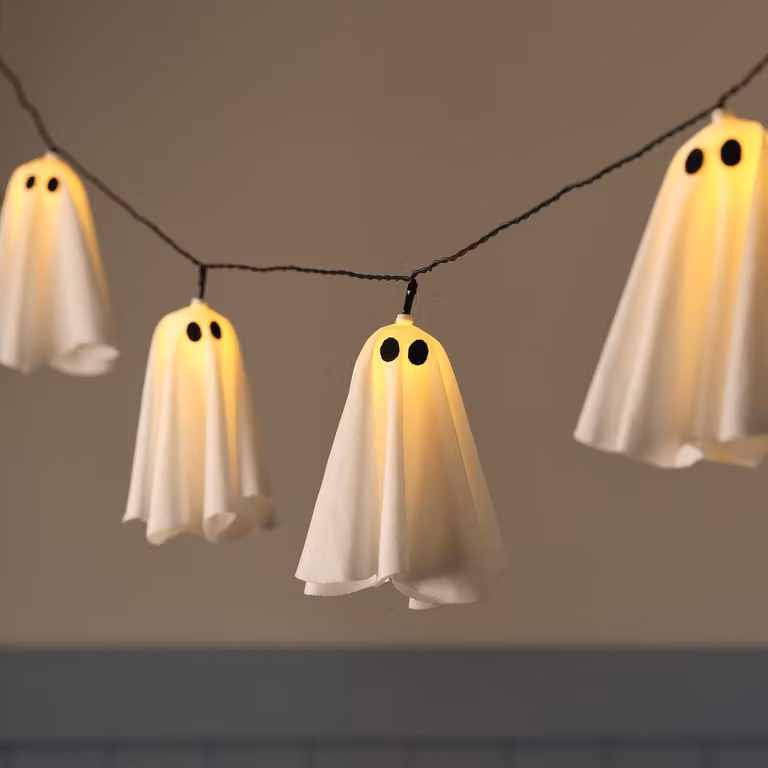 Catena luminosa decorativa, 10 LED bianco caldo, resistente alle intemperie, 270 cm