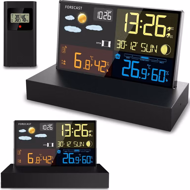 Stazione meteorologica con display BD-912 nera
