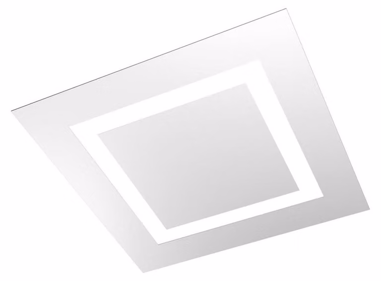Plafoniera Moderna Carpet Metallo Bianco 4 Luci 2G11 58Cm