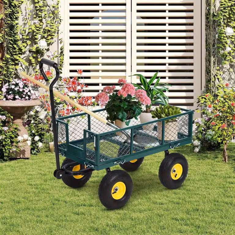 Carriola - Carrello da giardino - Carriola da costruzione - Carrello di trasporto - Carrello agricolo - Design 3-in-1 - Capacità di carico: 250 kg