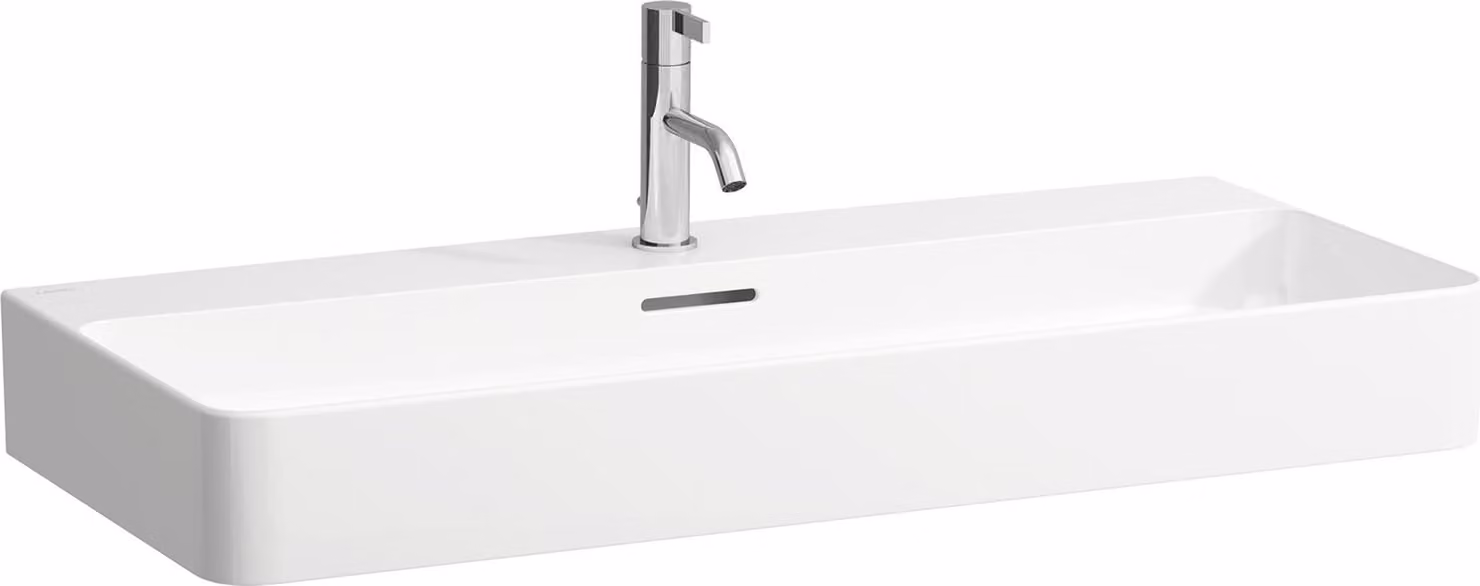 LAUFEN VAL lavabo à poser, 2 trous pour robinet, sans trop-plein, 950x420mm, US. poncé, H816287A001151, H816287A001151
