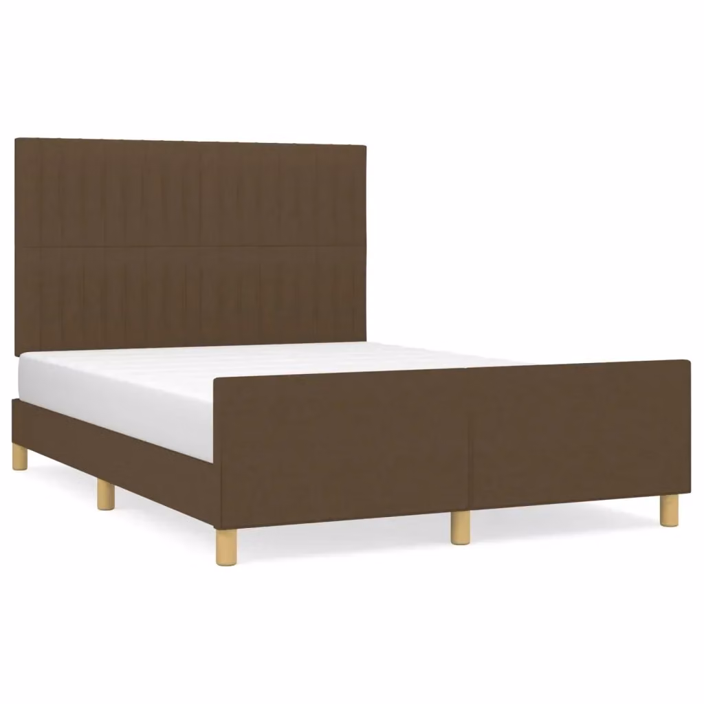 vidaXL Giroletto senza Materasso Marrone Scuro L/P/H: 140 x 200 x 146 cm – 2