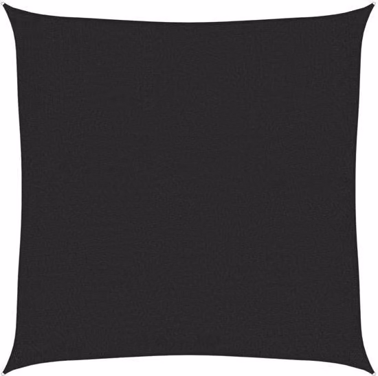 Telo ombreggiante 3x3 m, HDPE, nero, protezione UV 90%, resistente al vento e all'acqua, sacchetti di fissaggio inclusi