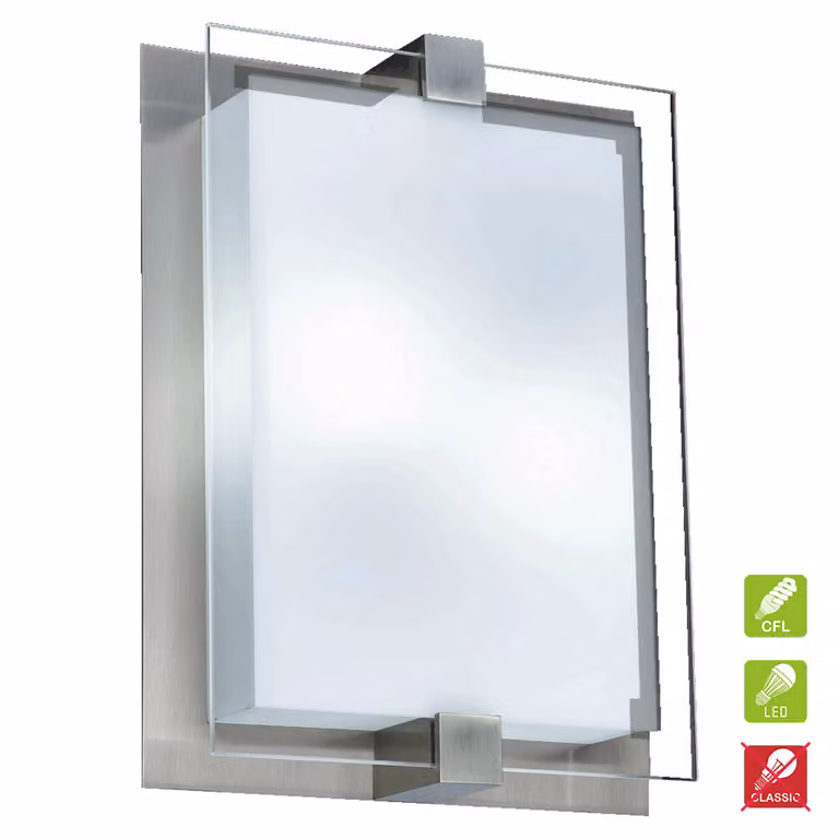 Plafoniera SHARP 4xE27/18W nichel satinato/bianco lucido L:30cm H:50cm dimmerabile