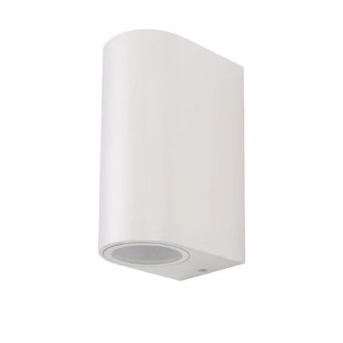 Portafaretto LED da Muro Rotondo 2 GU10 (Max 2x11W) Colore Bianco IP44