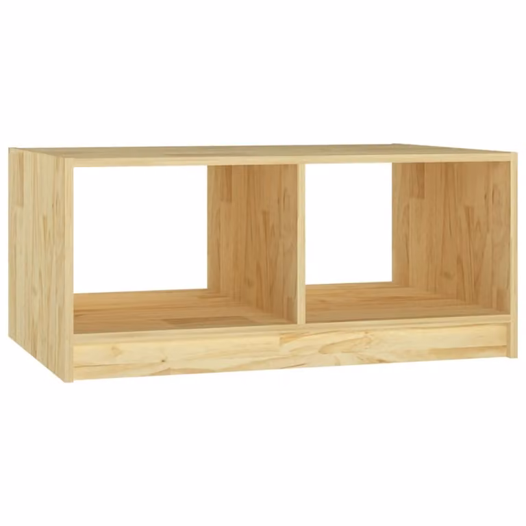 Tavolino da Salotto 75x50x33,5 cm Legno Massello di Pino
