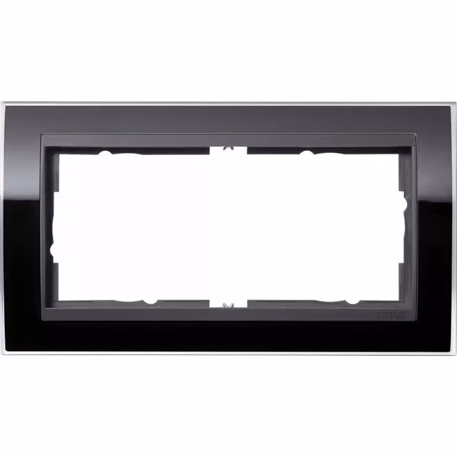 Gira 1002738 Cornice di copertura a 2 fori senza MS per Gira Event antracite, nero lucido