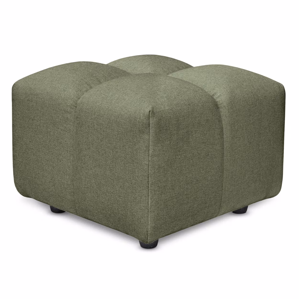 Pouf poggiapiedi con bombature morbide, Pouf Rubiq Oliva 60 x 150 cm