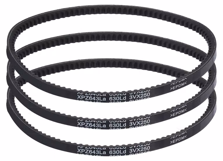 3 cinghie a V, dimensioni 10 x 637 mm - Cinghie di trasmissione in gomma per auto e industria