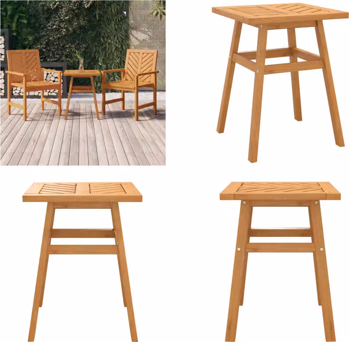 vidaXL Tavolino 45x45x60 cm in legno massiccio di acacia - Tavolino - Tavolini - Mobili da giardino - Mobili da esterno